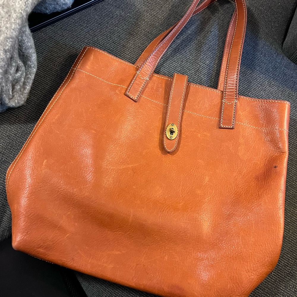 Fossil Vintage Austin Tote Brown Rugged Leather - Picture 2 of 10